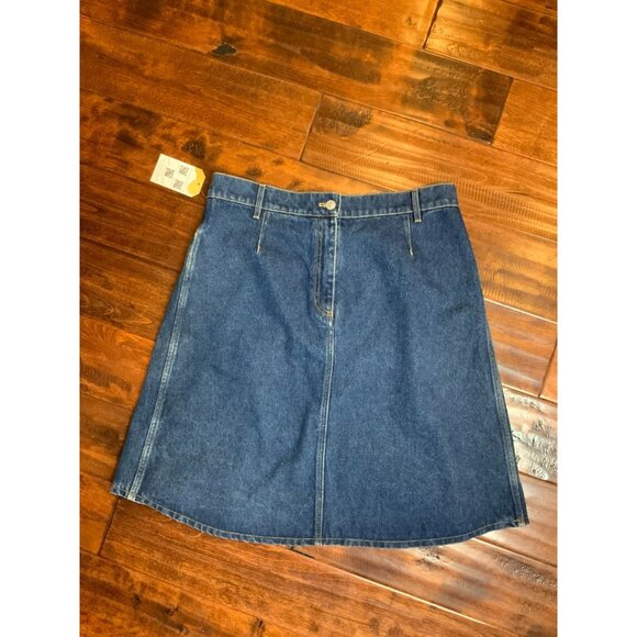 Balenciaga Dark Wash Denim Split A-Line Jean Skirt, Size 40 FR | 8 - Picture 4 of 5